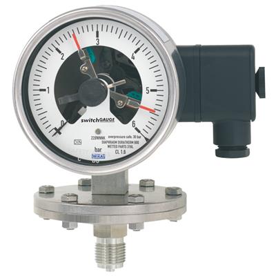 Model PGS43.100, PGS43.160 Diaphragm Pressure Gauge with Switch Contact