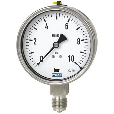 Bourdon Tube Pressure Gauge, Stainless Steel - 232.50, 233.50