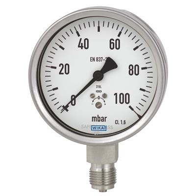 Capsule Pressure Gauge, Stainless Steel - 632.50, 633.50